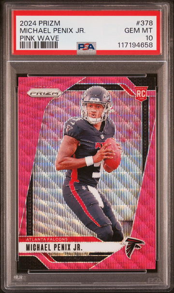 2024 Panini Prizm Pink Wave Michael Penix Jr. #378 PSA 10