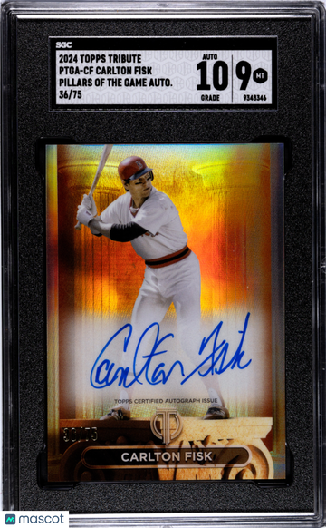2024 Topps Tribute Carlton Fisk #PTGA-CF Pillars Of The Game Autograph SGC 9 Auto 10