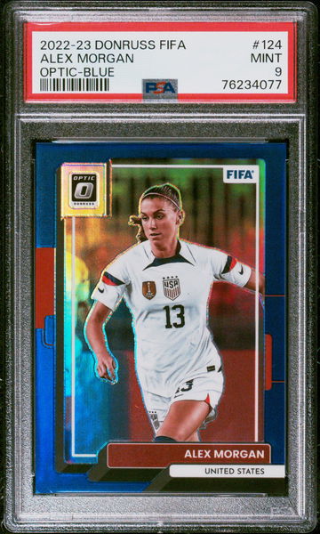 2022 DONRUSS PANINI FIFA OPTIC ALEX MORGAN BLUE #124 PSA 9