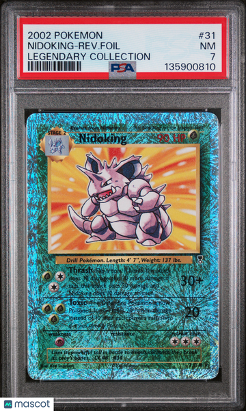 2002 Pokemon Legendary Collection Nidoking-Rev. Foil Legendary Collection PSA 7 #31
