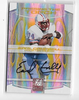 EARL CAMPBELL / WHITE 2008 DONRUSS ELITE PASSING THE TORCH DUAL AUTOGRAPH #/25