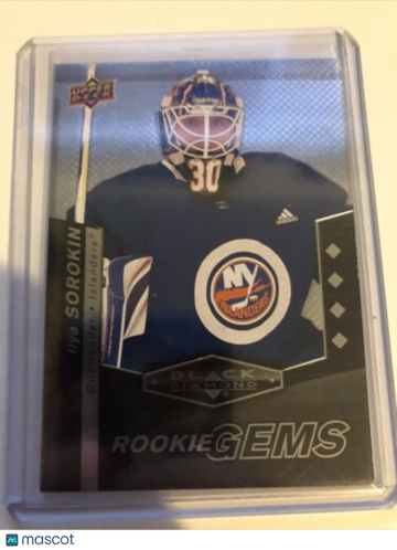 2020-21 UD Black diamond Ilya Sorokin Rookie