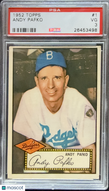1952 Topps Andy Pafko #1 PSA 3