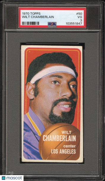 1970 Topps Wilt Chamberlain #50 PSA 3