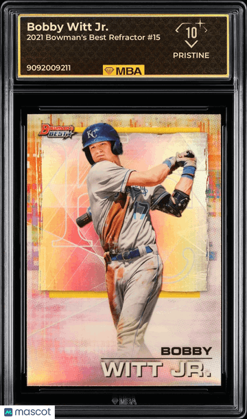 2021 Bowman's Best Bobby Witt Jr. #15 Refractor MBA 10