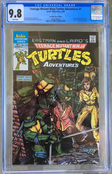 Teenage Mutant Ninja Turtle Adventures #1 (1988) CGC 9.8; Canadian Price Variant