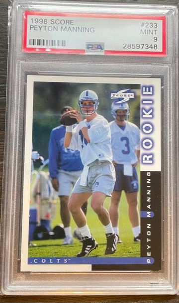 Peyton Manning 1998 Score PSA 9 RC Rookie Colts