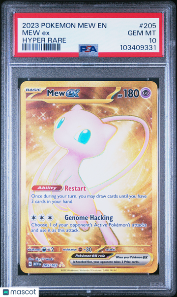 2023 Pokemon Mew EN-151 Mew EX Hyper Rare PSA 10 #205