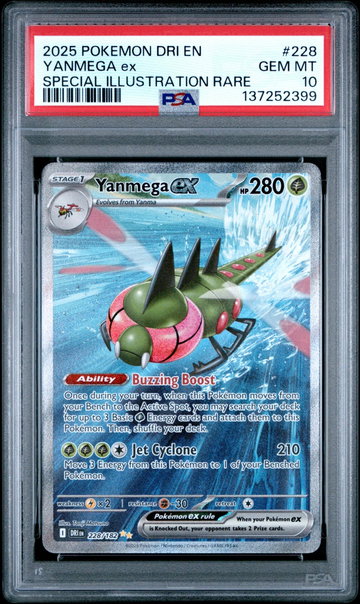 2025 Pokemon Destined Rivals Special Illustration Rare Yanmega Ex #228 PSA 10