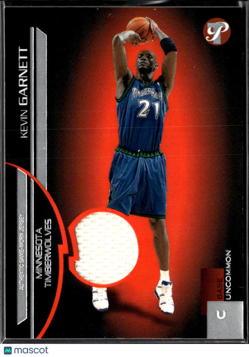 Kevin Garnett 2005 Topps Pristine Uncommon Authentic Game-Worn Jersey Minnesota Timberwolves