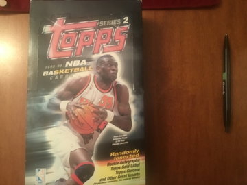 1998/99 topps 2 unsealed basketball hobby box