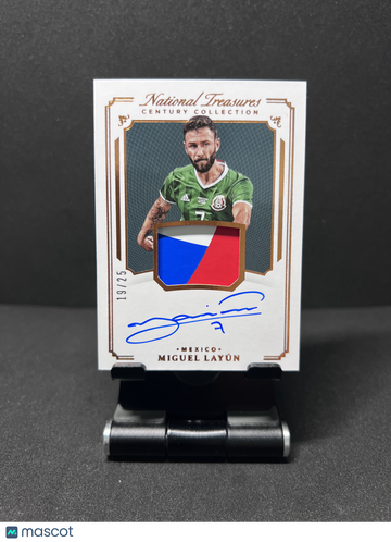 2018 NATIONAL TREASURES MIGUEL LAYUN BRONZE PATCH AUTO /25 CENTURY COLL.