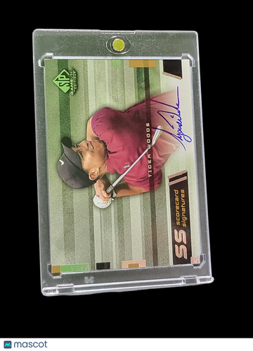 2003 Upper Deck SP Game Used Scorecard Signatures Tiger Woods #SS-TWII Authentic Autograph