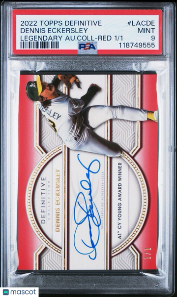 2022 Topps Definitive Dennis Eckersley #LACDE Red Parallel/Variety PSA 9 Topps