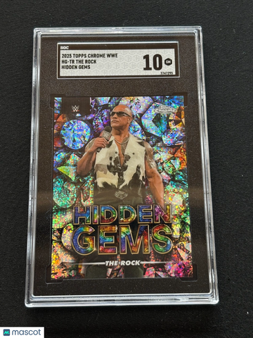 2025 Topps Chrome The Rock #HG-TR Chrome SGC 10