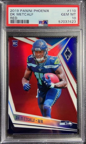 2019 Panini Phoenix Red /299 DK Metcalf #110 Rookie RC PSA 10 Gem Mint Pop 2