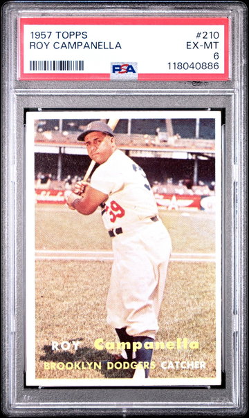 1957 Topps Baseball Roy Campanella #210 PSA 6
