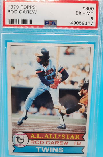 1979 Topps #300 Rod Carew PSA 6 centered 