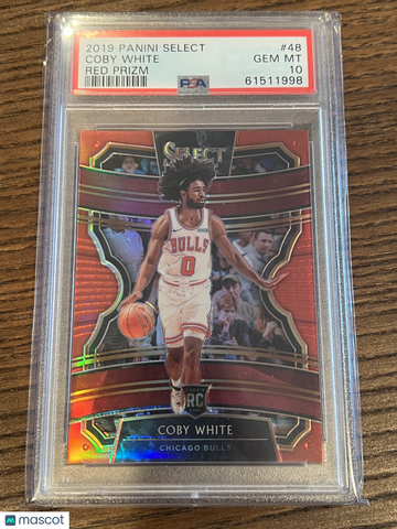 2019 Panini Select Coby White #48 Red Prizm PSA 10