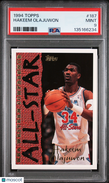 1994 Topps Hakeem Olajuwon #187 PSA 9