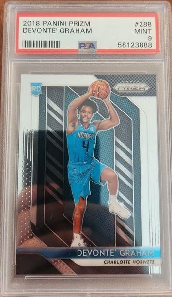 2018 Panini Prizm Devonte' Graham #288 Rookie PSA 9