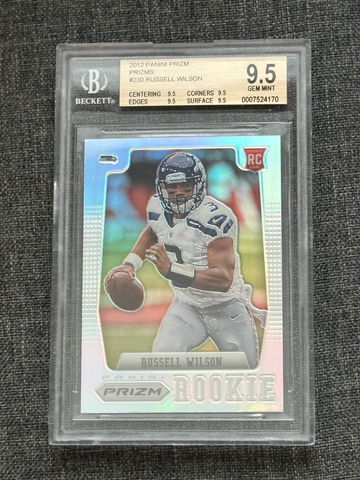 2012 Panini Prizm Silver Prizms #230 Russell Wilson RC Rookie BGS 9.5 Rare True Gem