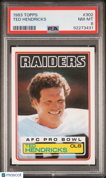 1983 Topps Ted Hendricks #302 PSA 8