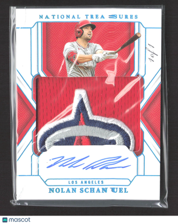 2025 Panini National Treasures Nolan Schanuel #TMS-NS /1 Patch Memorabilia