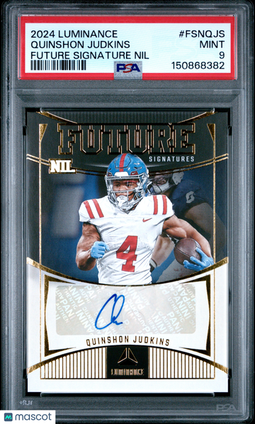 2024 Panini Luminance Future Signatures Nil Quinshon Judkins #FSNQJS PSA 9
