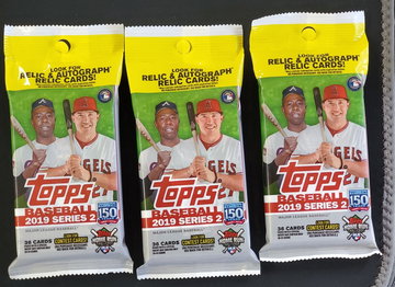 2019 Topps Series 2 Fat Value Cello Packs Vladimir Guerrero Fernando Tatis Jr. Pete Alonso RC Lot3x