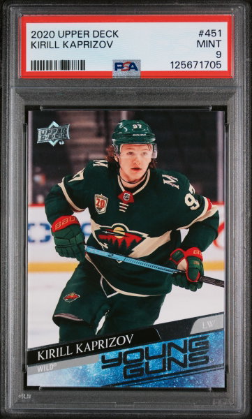 2020 Upper Deck Young Guns Kirill Kaprizov #451 PSA 9