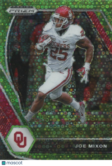 Joe Mixon 2021 Prizm Draft Neon Green Disco SSP Oklahoma Sooners 3/5