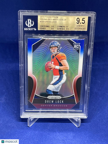2019 Panini Prizm Drew Lock #304 BGS 9.5