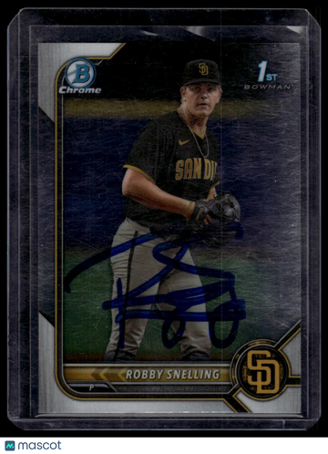 2022 Bowman Draft Robby Snelling #BDC-82 Chrome AU Autographed