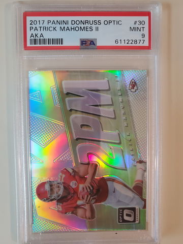 PATRICK MAHOMES II 2017 OPTIC AKA SILVER PSA 9