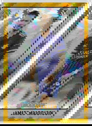 JAMES MADDISON GOLD ATOMIC REFRACTOR #/50 2020-21 TOPPS UEFA CHAMPIONS LEAGUE