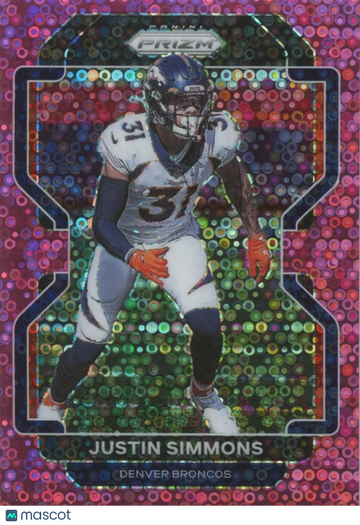 2021 Panini Prizm Justin Simmons #205 Pink Prizm