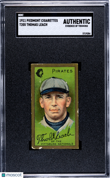 1911 Piedmont Cigarettes (T205) Thomas Leach SGC A