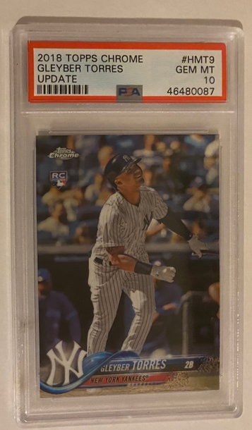 GLEYBER TORRES 2018 Topps Chrome Update RC! PSA 10!