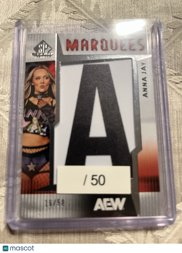2025 Upper Deck SP Game Used Anna Jay #MQ-AJ Silver Foil Manufactured AEW Patch