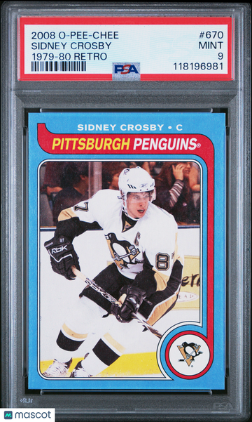 2008-09 O-Pee-Chee Sidney Crosby #670 1979-80 Retro PSA 9