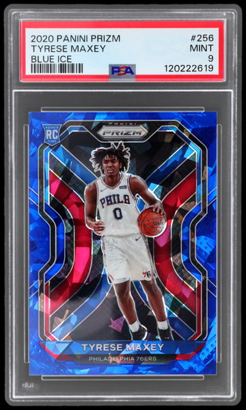2020 Panini Prizm Tyrese Maxey Blue Ice PSA 9 RC