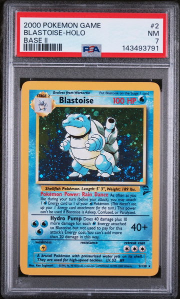 2000 Pokemon Base Set 2 Holo Blastoise #2 PSA 7
