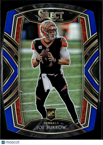 Joe Burrow 2021 Panini Select Prizm Club Level RC Blue Cincinnati Bengals