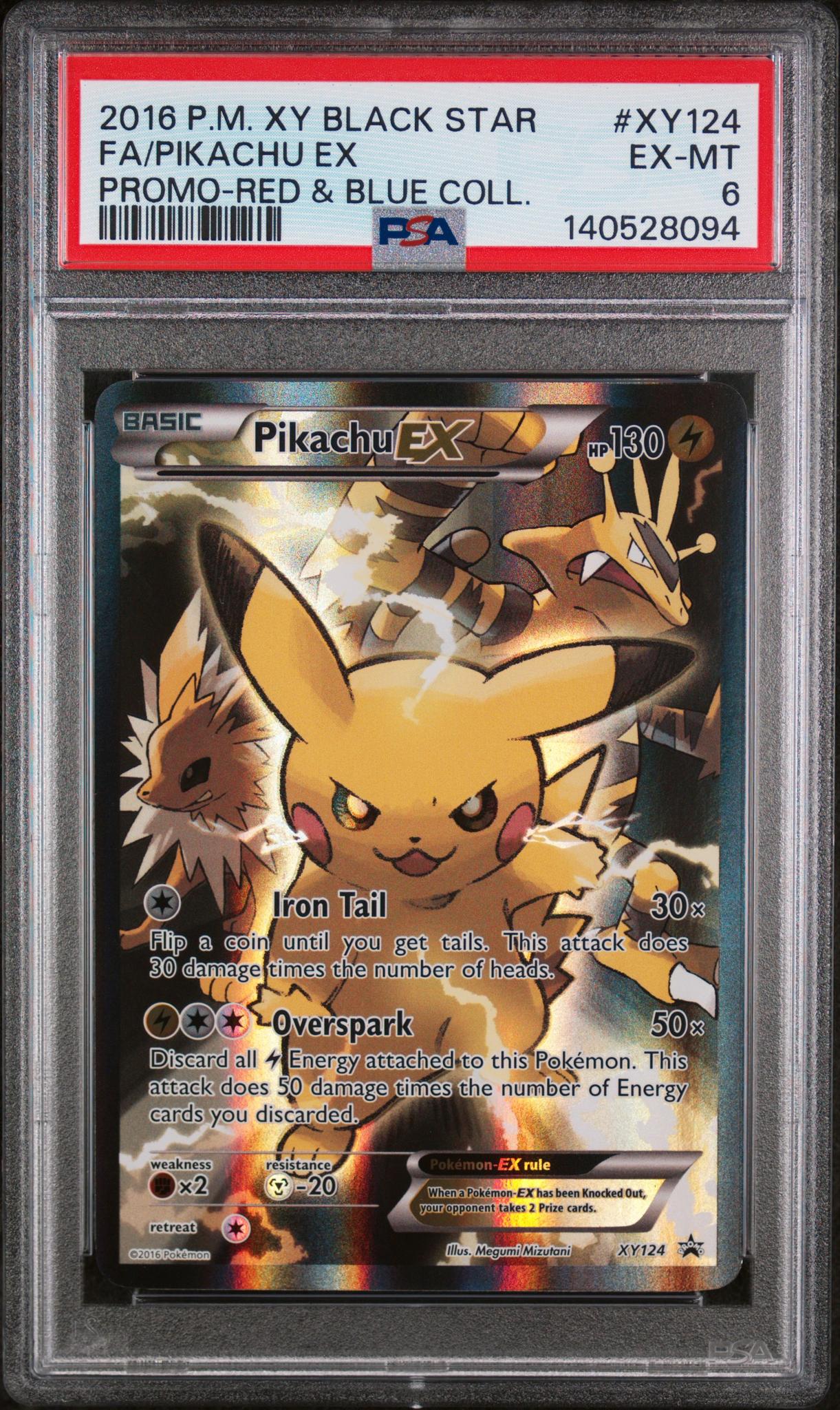 2016 Pokemon XY Black Star Promo Red and Blue Collection Pikachu