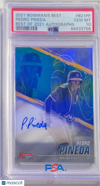 2021 Bowman's Best Best Of 2021 Autographs Pedro Pineda #B21PP PSA 10