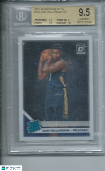 2019-20 Donruss Optic Zion Williamson RR RC #158 BGS 9.5