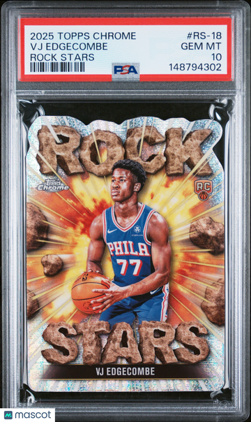 2025 Topps Chrome Rock Stars VJ Edgecombe #RS-18 PSA 10