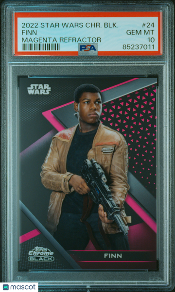 2022 Topps Chrome Black Star Wars Finn #24 PSA 10