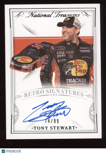 2022 Panini National Treasures Racing Retro Signatures Tony Stewart #RS-TS /99